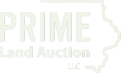 Prime Land Auction Iowa logo white